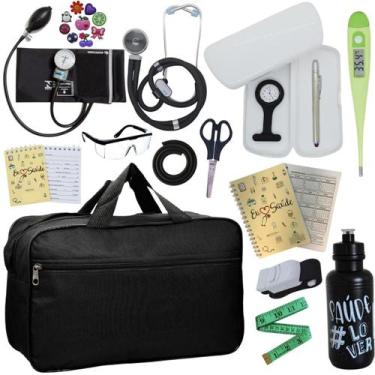 Imagem de Kit Enfermagem Top Cores Premium Completo Estagio Estetoscopio Aparelh