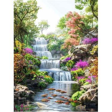 Imagem de Japão Pinte Por Números Para Adultos Iniciantes, Pinte Por Números Kit De Pintura A Óleo Em Tela De Paisagem Para Crianças, Sem Moldura Diy Pintura A Ó, Fall landscape, 20x30CM