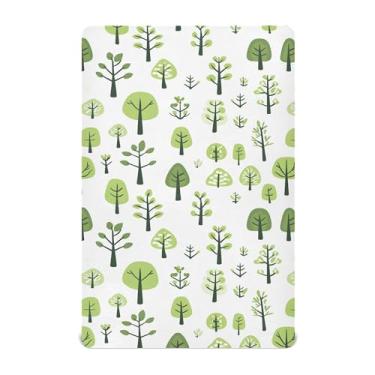 Imagem de SEHANY Lençóis de berço de árvore de Natal para meninos e meninas, de microfibra macia, respirável, 71 x 132 cm, lençol com elástico para berço padrão e colchão infantil