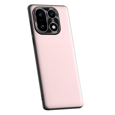 Imagem de LTLMYDAM Capa de couro vegano para OnePlus 15, proteção total de lente fina textura lichia estilo negócios, rosa, 15