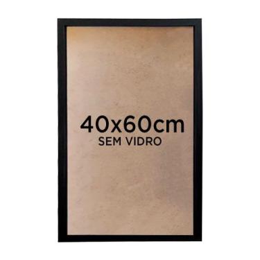 Imagem de Moldura Quadro Caixa 3cm 40x60cm Foto Poster Ilustração Sem Vidro - Vá