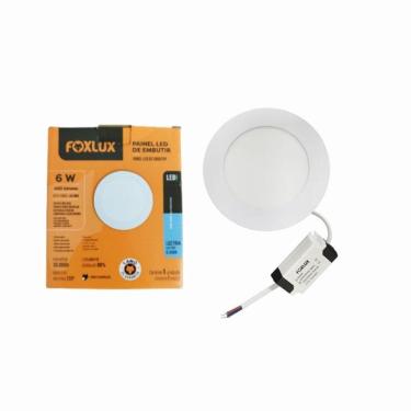 Imagem de Painel Led De Embutir Foxlux 6w 6500k Luz Fria