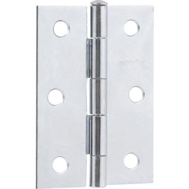 Imagem de Dobradiça Para Porta 2.1-2 Aço Carbono Cromado Vonder