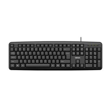 Imagem de Teclado Padrão Ergonômico Modelo Abnt Preto Day By Day Letron Leonora 