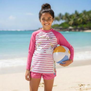 Imagem de Conjunto Biquini+camiseta+shorts com proteção solar 10314337 - Marisol