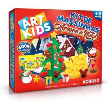 Imagem de Kit De Massinhas Art Kids Árvore De Natal 600g Com Moldes - Acrilex