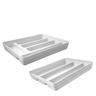 Imagem de Jogo Organizador Talheres Facas Logic Plástico Branco 2un OU