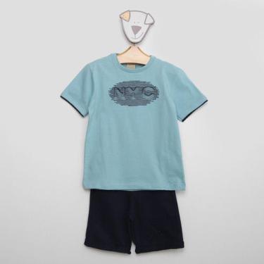 Imagem de Conjunto Infantil Milon Bermuda E Camiseta Nyc Menino 2 Peças