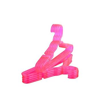 Imagem de Kit 20 Cabide Infantil Reforçado Cristal Acrílico 8MM Rosa