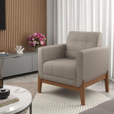 Imagem de Poltrona 104 Linhão Brooks Cinza/Marrom