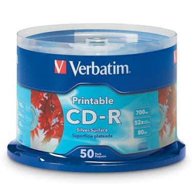 Imagem de Verbatim 94554 52x 80 minutos CD-R, 50 Discos, Prata, 50-Disc