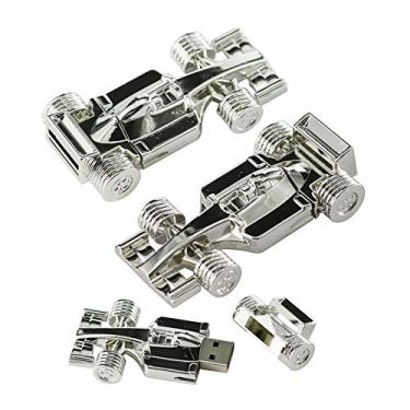 Imagem de Flash Drive USB em formato de carro de corrida de 4 GB Pen Drive USB Pen Drive U Disk USB 3.0 Flash Disk (prata)