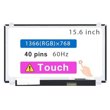 Imagem de Tela de substituição de tela de 15,6 polegadas NT156WHM-T00 para Dell Inspiron 15 3565 3567 3576 painel de tela LCD 40 pinos 60 Hz (HD 1366x768 Touch)