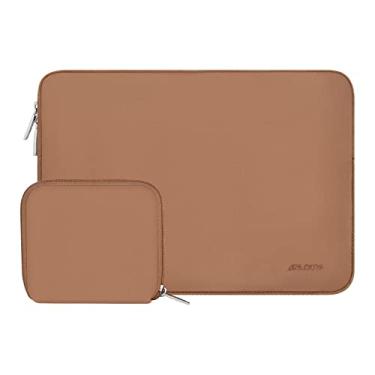 Imagem de MOSISO Capa para laptop de 13,3 polegadas, 13 a 13,3 polegadas compatível com MacBook Air/Pro 13/Pro 14 M5 M4 M3 M2 M1, HP Dell ASUS Lenovo, bolsa de neoprene para computador com capa pequena, marrom