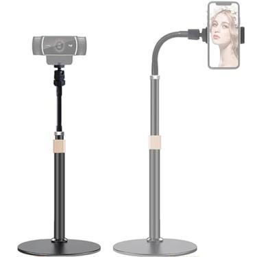 Imagem de Etubby Suporte para webcam [tipo extensão] suporte de mesa flexível pescoço de ganso suporte de câmera para celular, webcam Logitech C922 C930e C920S C920 C615, etc. (roscas de 0,6 cm)