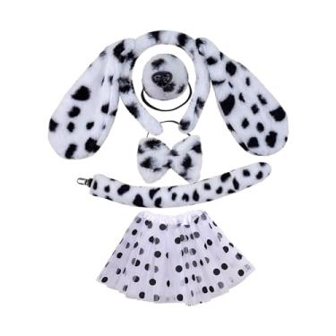 Imagem de Fiocias Presilha de Cabelo para Orelhas de Cachorro E Orelhas de Cauda Longa, Enfeite Falso para Vestir, Orelha de Gato, Lolita, Faixa de Cabelo para Cachorro, Orelha Preta com Saia