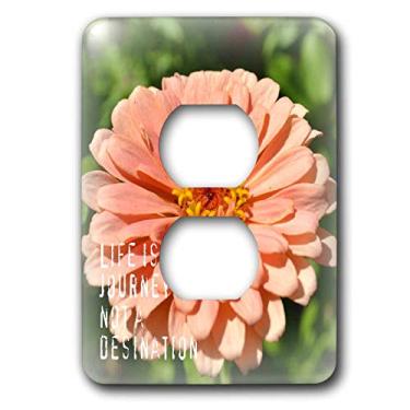 Imagem de 3dRose Capa de saída com citações de flores inspiradas Life is a Journey Zinnia Flower Inspirations Lsp_30896_6 Multicolorida