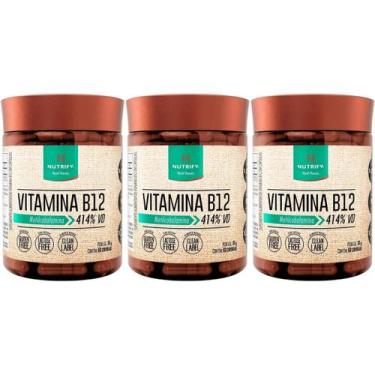 Imagem de Kit 3 Vitamina B12 Metilcobalamina 414% 60Caps Nutrify