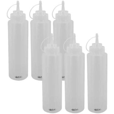 Imagem de Kit 6 Bisnaga 1000ml Tubos para Maionese Lanchonete Restaurantes Food 