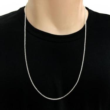 Imagem de Corrente Colar Masculina Veneziana Bolinha Aço Inox 70cm - Azmar SemiJ