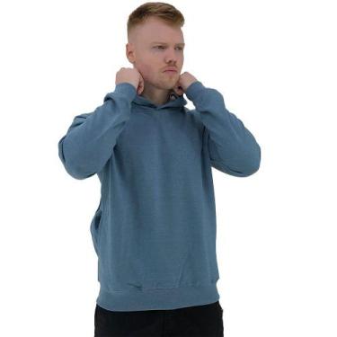 Imagem de Blusa Moletom Masculino MXD Conceito Bolso Lateral Azul Claro Sem Esta