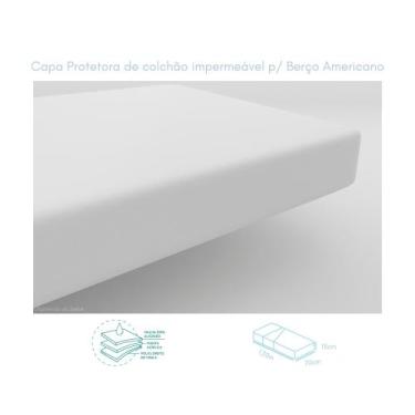 Imagem de Capa protetora de colchão impermeável p/ berço americano baby joy ref-
