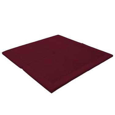 Imagem de SoftScape Velvety e Vinyl Space Saver Tapete de atividades dobrável de 4 seções para bebês e crianças, tempo de barriga para bebês, espuma macia e brincadeiras coloridas em casa, creche ou