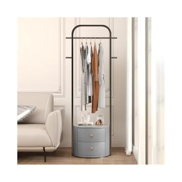 Imagem de LICONG-2020 Cabide de pé cabide multifuncional, prateleira para roupa de quarto, mesa de cabeceira, prateleira para roupas, sala de estar, sofá, armário lateral, pendente para roupa cabide de pé