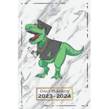 Imagem de 2023-2024 Daily Planner: Diploma, University | 6x9, Softcover | From Sunday to Saturday | One Week on a Double Page | with Monthly Overview | Student | qx1