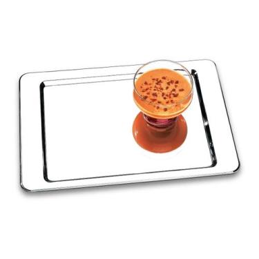 Imagem de Bandeja Brinox Átina 40 x 28 cm Aço Inox, Inox