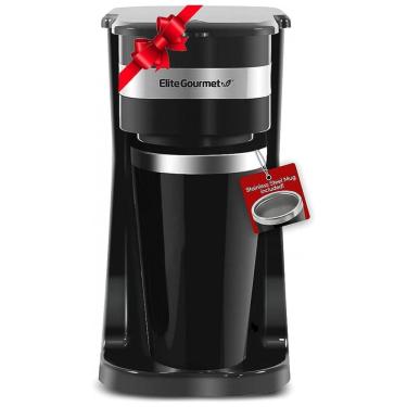 Imagem de Cafeteira Elétrica Compacta com Caneca Térmica para Viagem 400 mL, Elite Gourmet EHC113 110V 600W, Preta