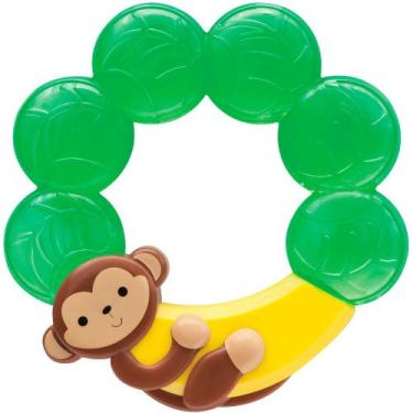 Imagem de Mordedor bebe massageador de gengiva com água gelado buba, Verde e Ama