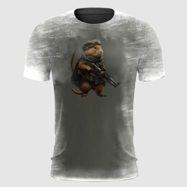 Imagem de Camiseta Hamster Soldado Exército - FABRIQUETA, GG