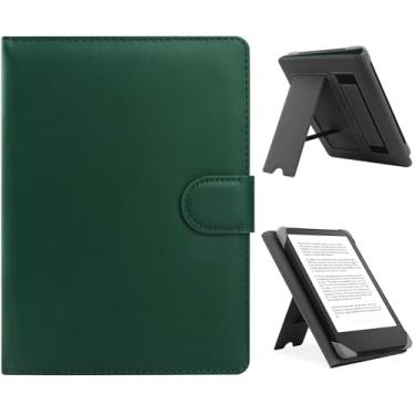 Imagem de HoYiXi Capa universal para eReader de 17,3 cm, 17,8 cm, compatível com Kindle/Kobo Clara HD/Kobo Clara 2E/Paperwhite/Pocketbook/Tolino eReader, capa de couro para leitor de e-book de 15,2 cm a 7