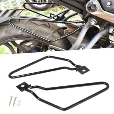 Imagem de Racks resistentes para motocicletas e cestos laterais de suporte para alforje, prateleira estendida lateral compatível com Harley Davidson XL883 1200 XL883N