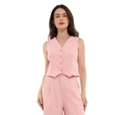 Imagem de Conjunto Feminino Calça e Colete Alfaiataria, Poliéster com Elastano, 
