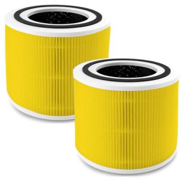 Imagem de Pacote com 2 filtros de substituição para absorção de toxinas Core 300 para purificador de ar LEVOIT Core 300/300S/300-P/300S-P e Core P350, filtro de carvão ativado True H13 HEPA 3 em 1, número de