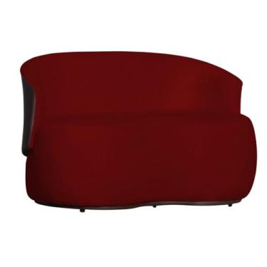 Imagem de Namoradeira Decorativa Beatriz Orgânica Composê Couro Marrom Couro Ver