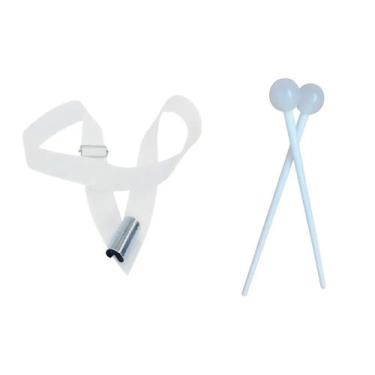 Imagem de Talabarte Simples de Lira Branco + Par Baqueta Lira - Spanking