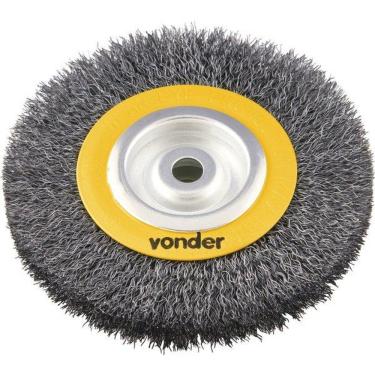 Imagem de Escova Circular Ondulada 6X3/4 Furo 5/8 Aço Carbono Polido