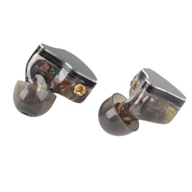 Imagem de Fones de Ouvido Com IEM Com Fio Com Isolamento de Ruído, Diafragma de Biografia de 10 Mm, Cabo Prateado Destacável, Conector de 3,5 Mm, 3 Tamanhos de Tamanhos de Ouvido, Ajuste