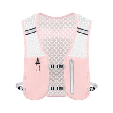 Imagem de Aymzbd Colete de água para corrida, mochila de água, mochila de hidratação, para mulheres e homens, para atividades ao ar livre, acampamento, Rosa