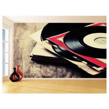 Imagem de Papel De Parede 3D Musica Vinil Antigos Retrô 3,5M Mus89 - Você Decora