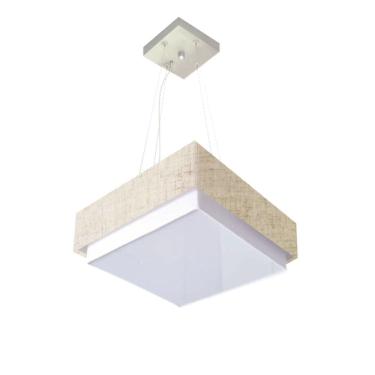 Imagem de Lustre Para Sala de Jantar Vivare Md-4402 Cúpula em Tecido 40x40cm