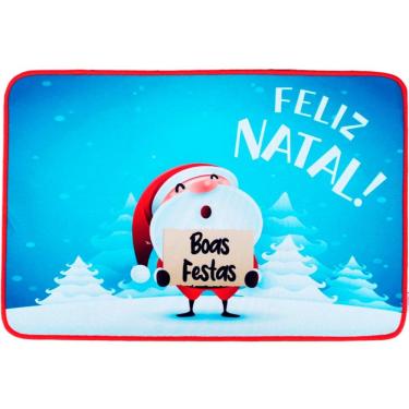 Imagem de Tapete Capacho Porta Enfeite Boas Festas Decoração 39x59cm