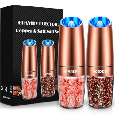 Imagem de Sweet Alice - Conjunto Elétrico de Moedor de Sal e Pimenta, Operação Automática com Uma Mão, Aço Inoxidável, Pacote com 2