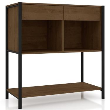 Imagem de Cômoda Sapateira Multiuso Sevilha 02 Gavetas Preto Demolição - Abmaza