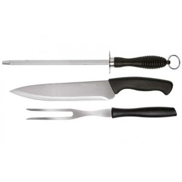 Imagem de Kit para Churrasco 3 Peças Style Cabo Preto - Wellhome - Wellmix
