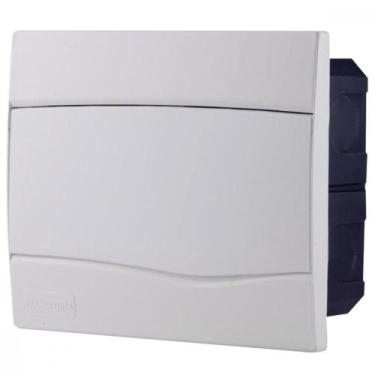 Imagem de Quadro de Distribuição de Embutir 9 DIN ou 6 NEMA Tramontina com Porta
