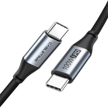 Imagem de Cabo Carregador Turbo Rápido Cabletime, USB-C, PD, 1 Metro, 100w